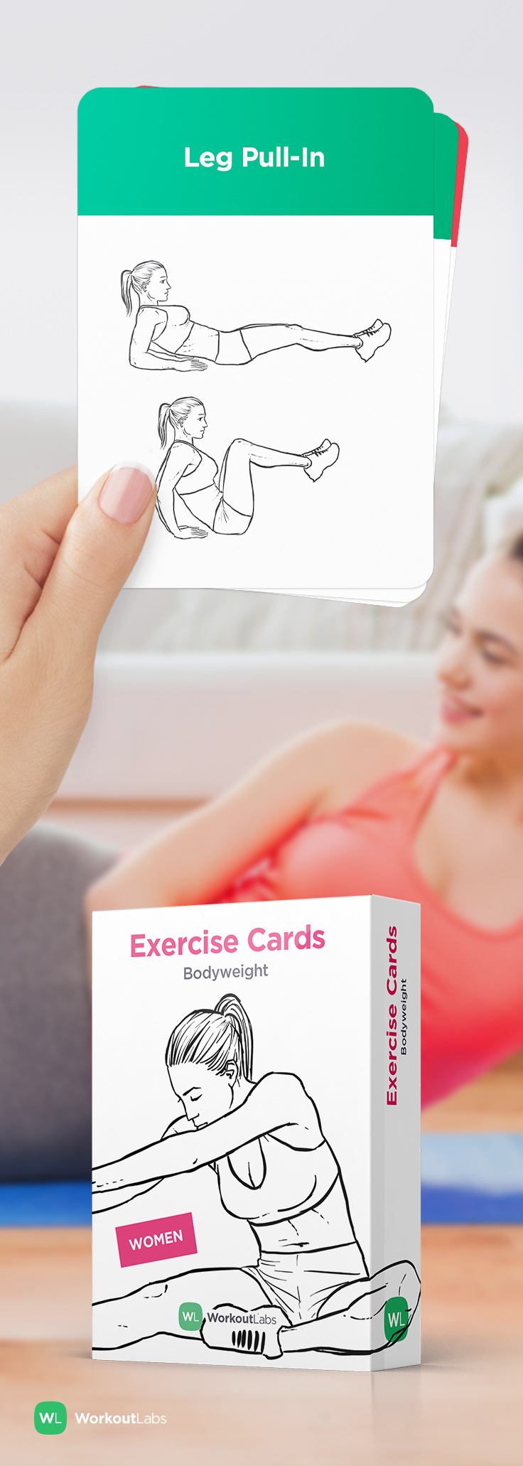 Work out anywhere without equipment with these Exercise Cards! Get yours at https://WorkoutLabs.com/exercise-cards