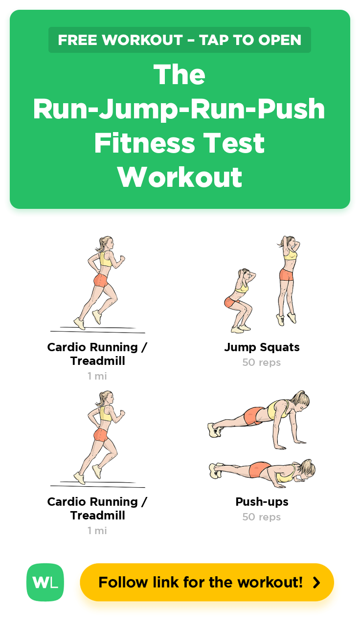 Free Workout: The Run-Jump-Run-Push Fitness Test 💦 Workout · WorkoutLabs  Fit, image size:736x1286
