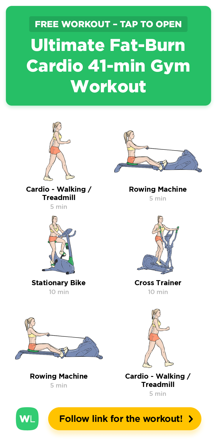 Free Workout: Ultimate Fat-Burn Cardio -min Gym Workout Free Workout: Ultimate Fat-Burn Cardio -min Gym Workout