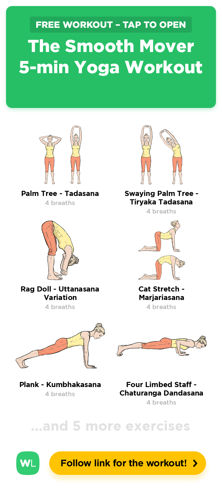 free-workout-the-smooth-mover-5-min-yoga-workout-workoutlabs-fit for Free Printable Carpal Tunnel Exercises Free Workout: The Smooth Mover 5-min Yoga Workout 🧘 · WorkoutLabs Fit for Free Printable Carpal Tunnel Exercises