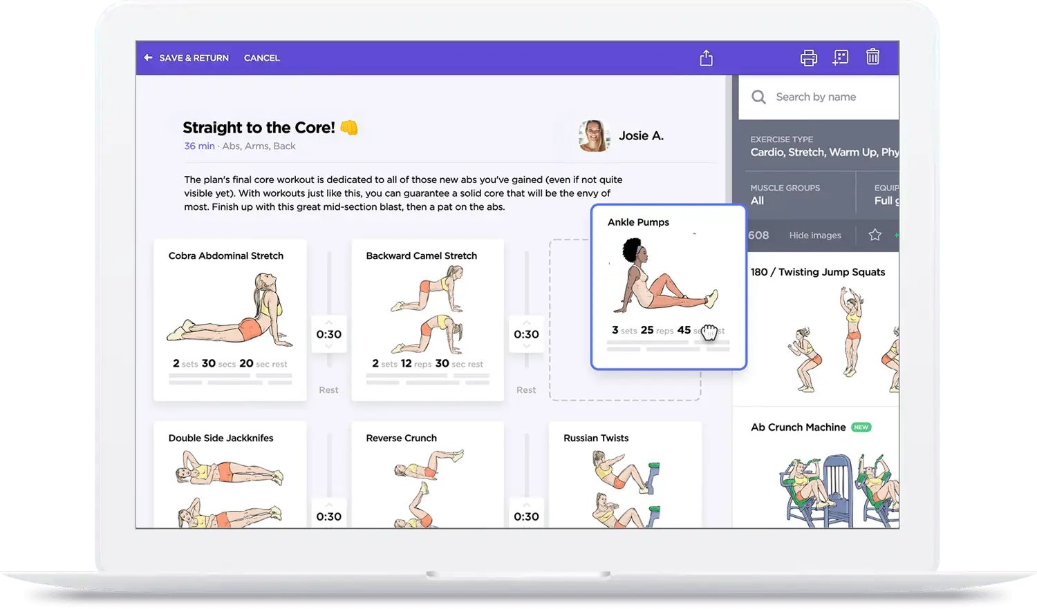 Printable PDF Workout Builder
