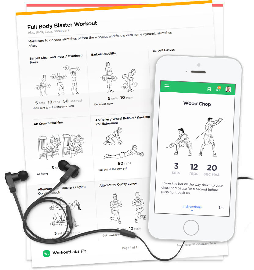 Printable gym workout routines and training calendar
