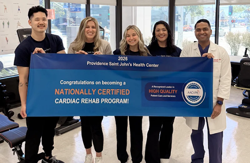 Providence Saint John’s cardiac rehab team · Photo provided by Molly Wainstock