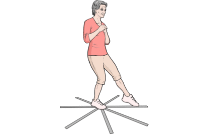 Balance Clock / Toe Taps / Reaches: Exercise Diagram & Guide | WorkoutLabs